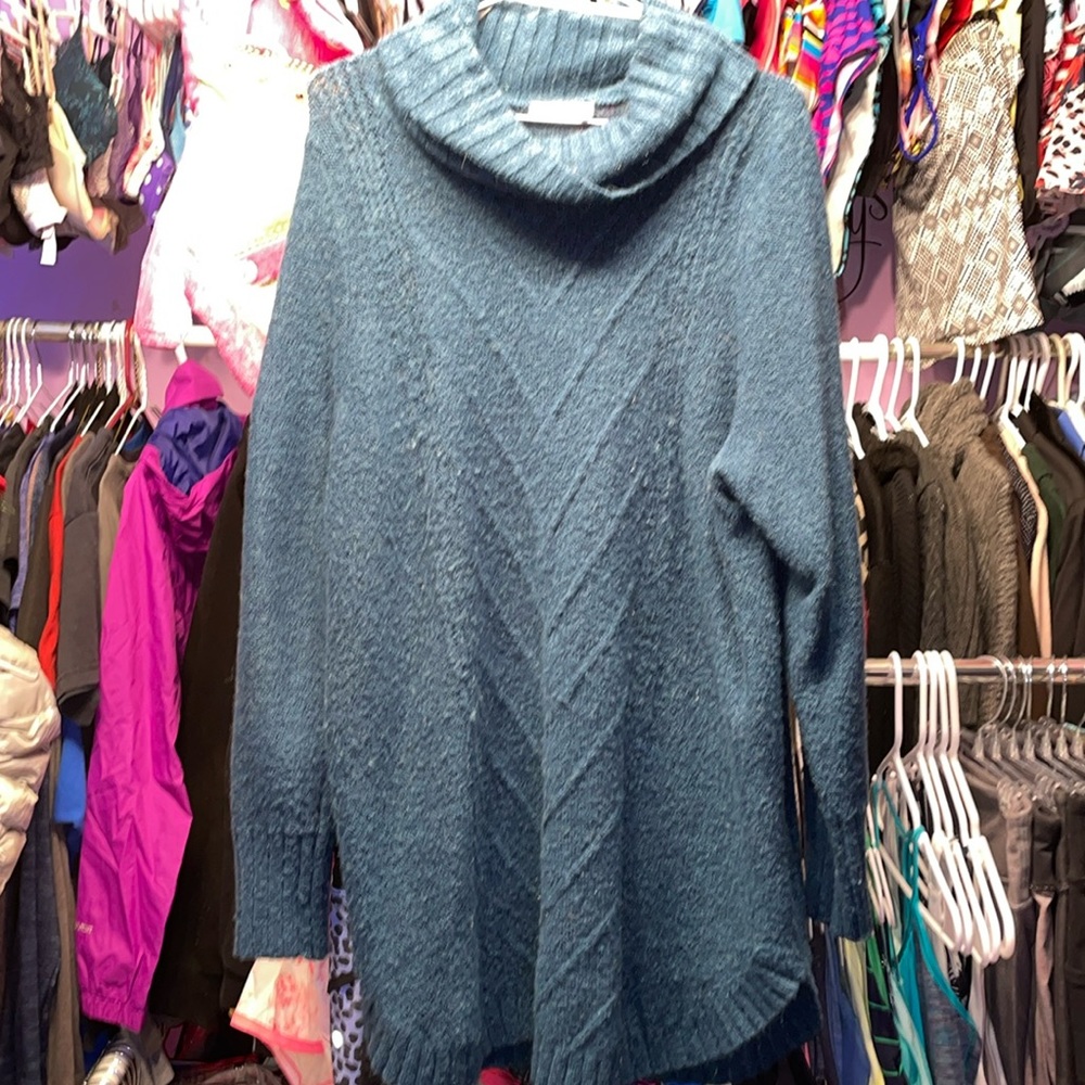 Reitmans Blue size XXL knit long sleeve turtle neck sweater